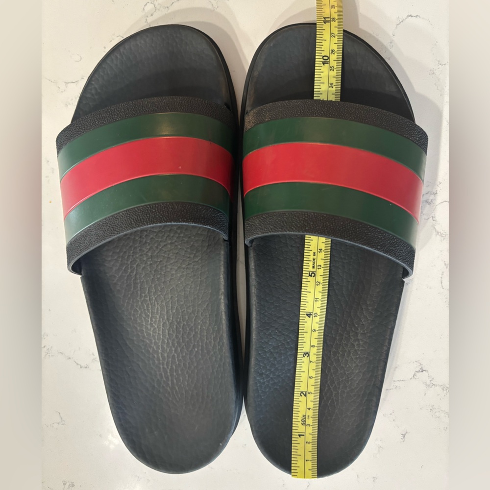 Gucci Men’s Web Signature Slide Sandals - Picture 11 of 14
